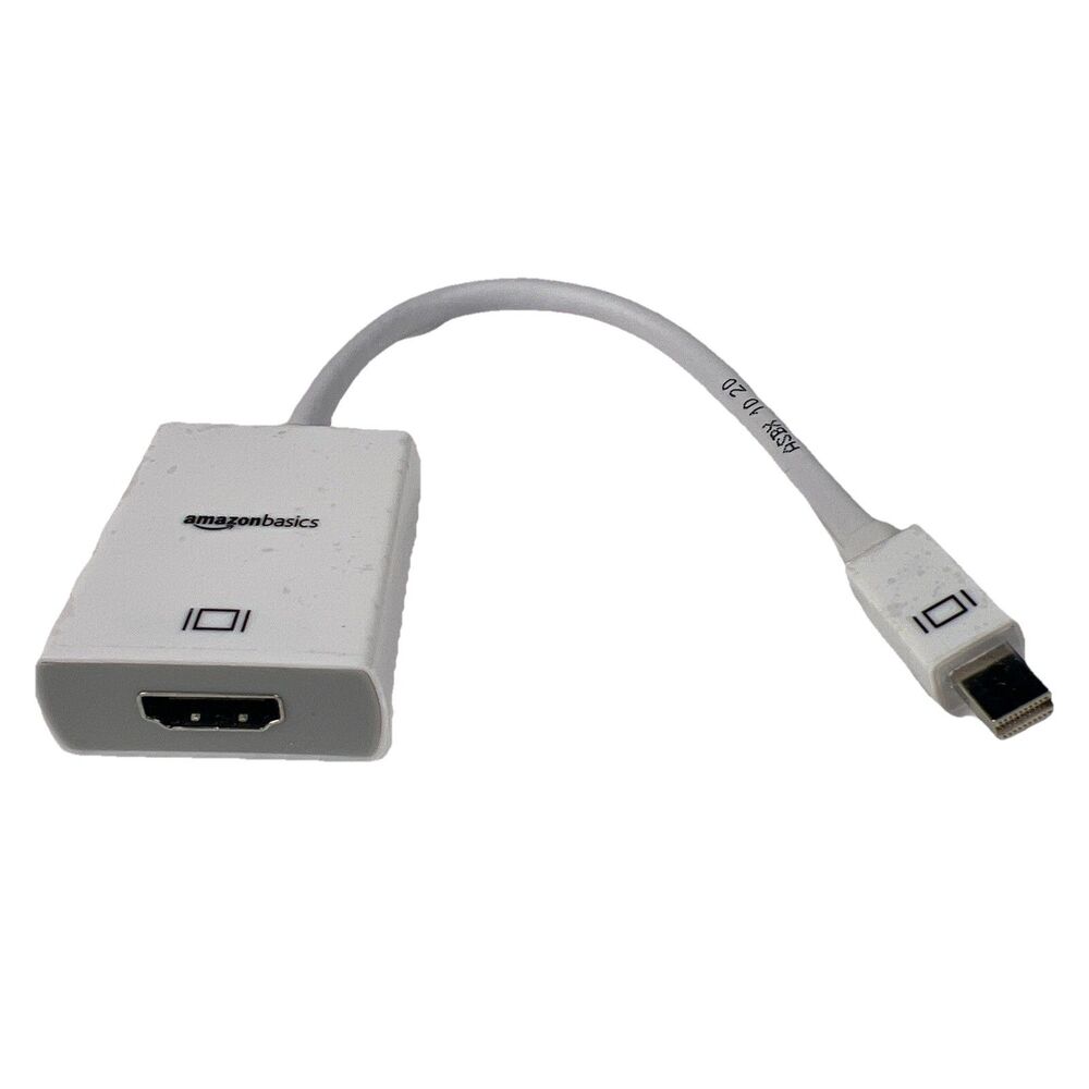 Amazon Basics Mini DisplayPort (Thunderbolt) to HDMI Adapter, White